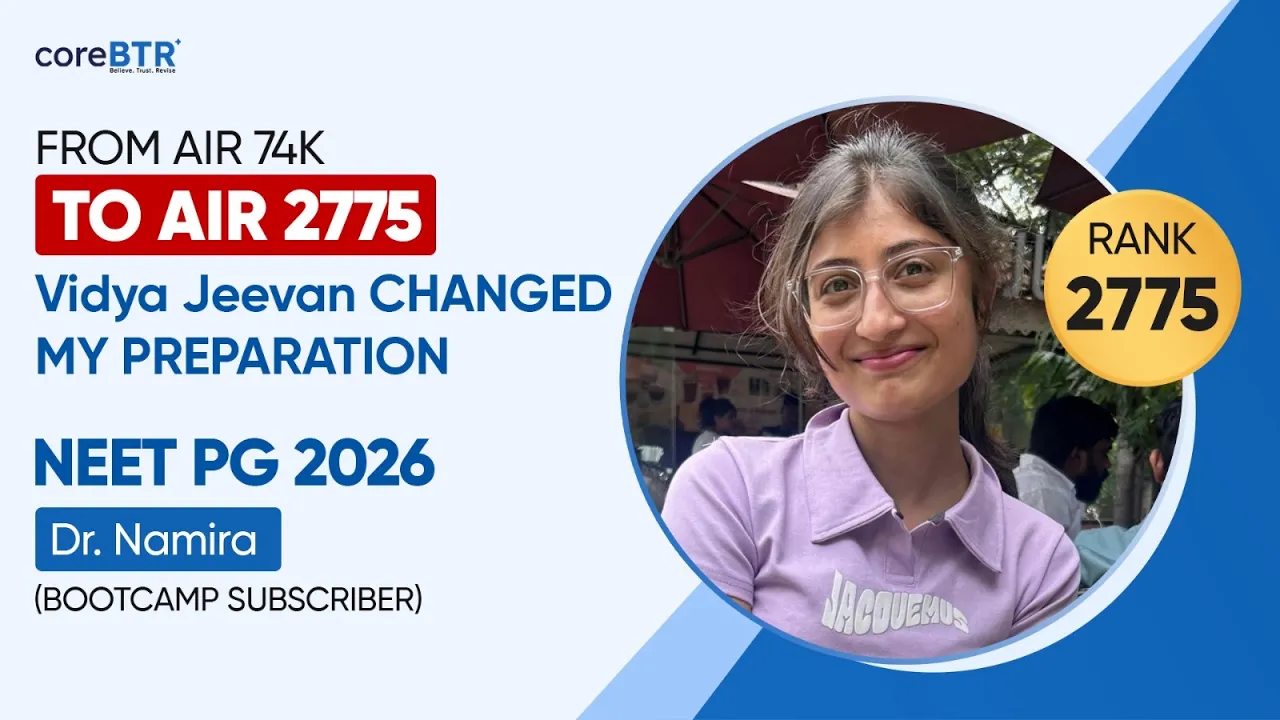 AIR 74K тЖТ AIR 2775: The Preparation Strategy That Changed Dr. NamiraтАЩs NEET PG Journey: video thumbnail