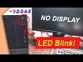 Dell orange light blinking 5 times and No Display