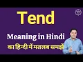 Tend meaning in Hindi Tend meaning in Hindi Tend explained in Hindi