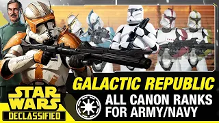 Galactic Republic Clone Military Ranks Canon Star Wars Declassified