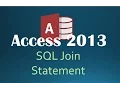 62 SQL JOIN Statement Programming In Access 2013