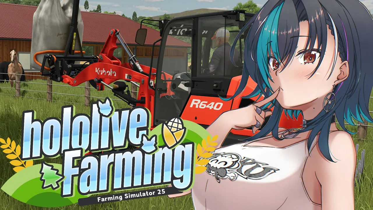 【 Farming Simulator 25 】運転手担当、トラクター乗り回します【#輪堂千速 / #hololivedev is #FLOWGLOW 】