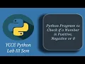Python Program to Check if a Number is Positive Negative or 0