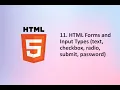 HTML Forms and Input Types text checkbox radio submit password
