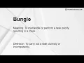 Bungle Meaning