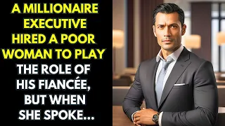 A millionaire executive hired a poor woman to play the role of his fiancée, but when she spoke...
