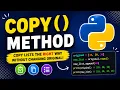 copy method in python list list methods in python python tutorial for absolute beginners