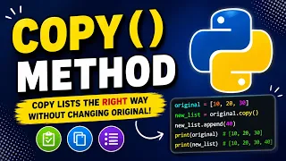 copy method in python list list methods in python python tutorial for absolute beginners