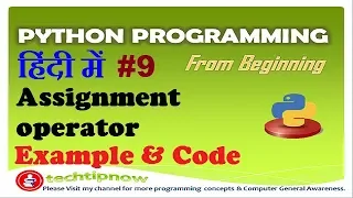 Assignment operator in python in hindi urdu