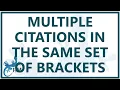 Endnote two or more in-text citations in the same set of brackets