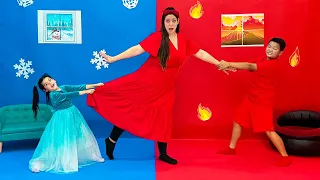 ellie and alex hot vs cold challenge