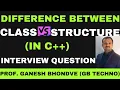 Structure and class differences in C Crack C interview difference between structure and class