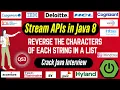 Java 8 Stream API Interview Questions Reverse the Characters of Each String in a List using Java 8