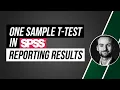 Reporting results from one sample t-test in SPSS