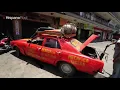 Una cauchera movil en medio de la