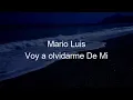 Mario Luis  voy a olvidarme de mi - letras