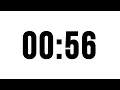 56 Second Timer Without Music Simple Countdown With Alarm At The End