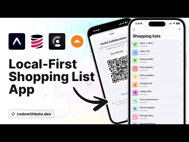 Watch: Build a Local-First Real-Time Shopping List App with Expo and TinyBase