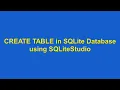 How to CREATE EDIT DELETE Table In SQLite Database