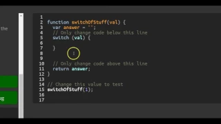 Adding a default option in Switch statements freeCodeCamp Basic Javascript