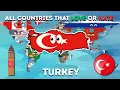 ALL COUNTRIES THAT LOVE OR HATE TURKEY