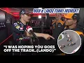 Download Lagu Max Verstappen \u0026 Lando Norris HILARIOUS REACTION to First Lap Battle at Dutch GP