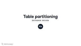 Table Partitioning SQL
