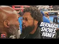SHOVE UP CLOSE BERNARD HOPKINS BILL HANEY GET INTO IT AT RINGSIDE