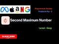 Find Second Maximum Number in Array Hindi