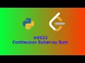 No Sound Leetcode 523 Continuous Subarray Sum