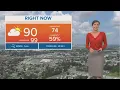 Weather Humidity edges up along with the chance for rain