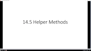 14 5 Helper Methods