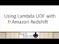 AWS Tutorials - Using Lambda UDF with Amazon Redshift