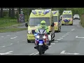 Lagu [Groot Spoedtransport!] Politiemotoren begeleiden Ambulances vanaf zeer ernstig ongeluk in Noordwijk