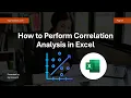 How to Perform Correlation Analysis in Excel Step-by-Step Tutorial