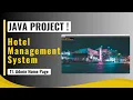 11 - Hotel Management System project in Java Create admin home page in Java