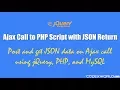 How to Get JSON Data from PHP Script using jQuery Ajax