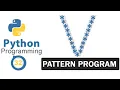 Python Pattern Programs Printing Stars in V Shape