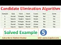 5 Candidate Elimination Algorithm Solved Numerical Example to find Specific and Generic Hypothesis