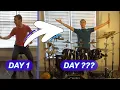 I added ONE PIECE to my Drumset EVERY DAY