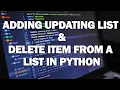 Adding Updating List In Python Delete Item From A List In Python 8