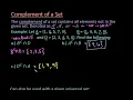 Complement of a Set