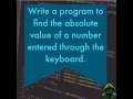 Program to find absolute value of a number using C