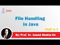 File Handling in Java Part How to create the file and how to insert the data into the files