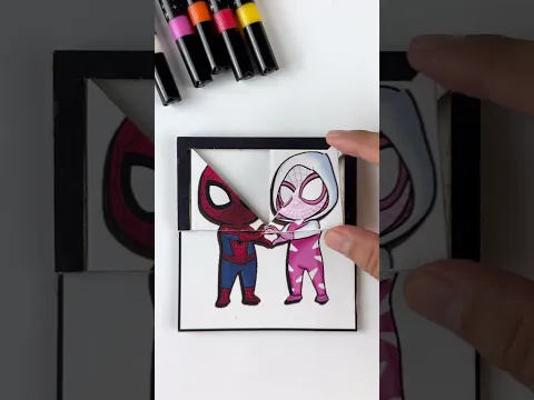 Spiderman Chibi Brand New Day Amazing CardboardPiece Assemble Challenge #spiderman #shorts#trend