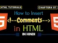 HTML Comments Tags Comments in HTML HTML Comment in Hindi HTML Tutorials