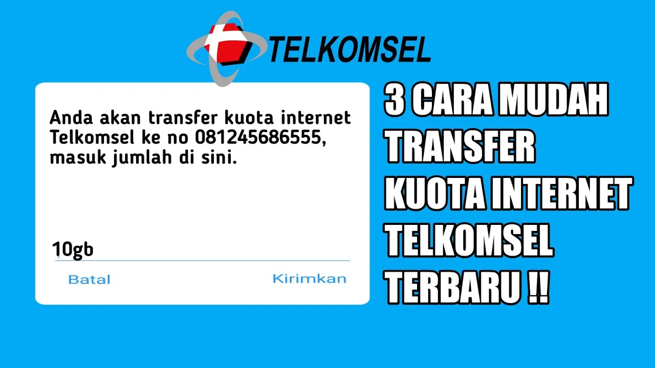 Cara Transfer Kuota Data Internet Sesama Telkomsel