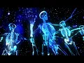 4K Screensaver Halloween Holographic Dancing Skeletons - Psychedelic VJ Loop No Sound