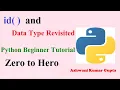Python beginners tutorial in Hindi Urdu id function and Data type Revisited