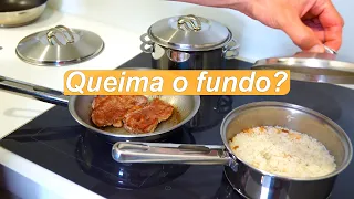 Cozinhando e Lavando Panela de Inox no Cooktop de Indução na PRATICA!